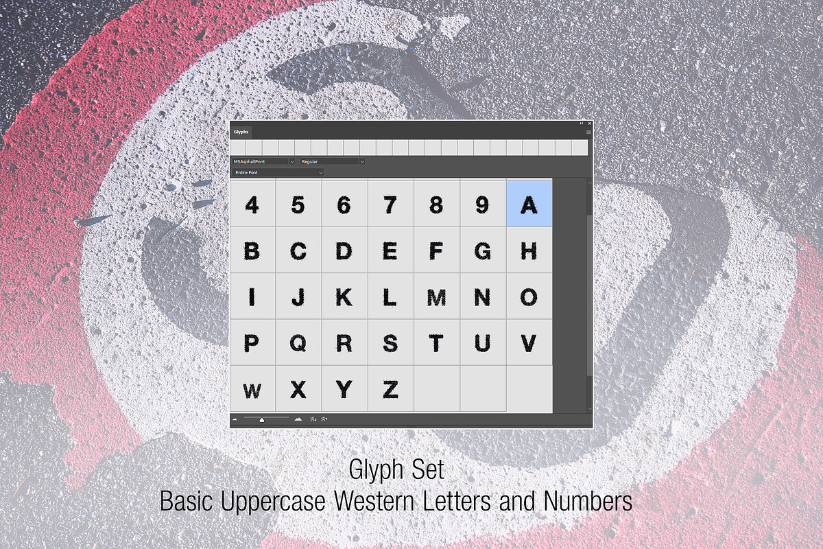 Asphalt Opentype SVG Font and PNGs, a Symbol Font by Creative Graphics (Photo 4 of 6)