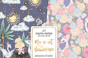 Ballerina Seamless Digital Papers, a Pattern Graphic by Masha  Studio (Thumbnail 5 of 10)