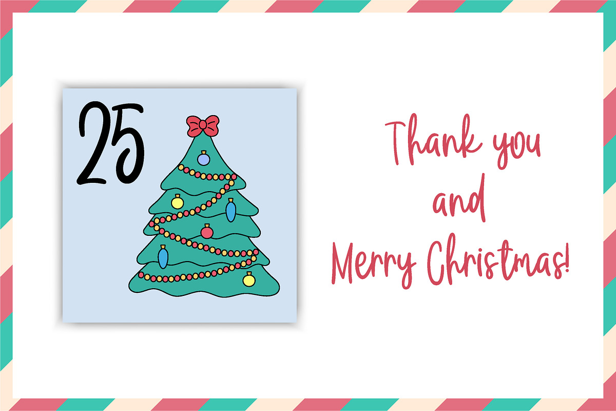 Christmas Advent Calendar for kids, a Card Template by AnnaViolet_store (Photo 11 of 11)
