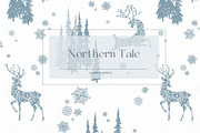 Northern Tale Seamless Patterns, a Pattern Graphic by MouseGrey (Thumbnail 1 of 6)