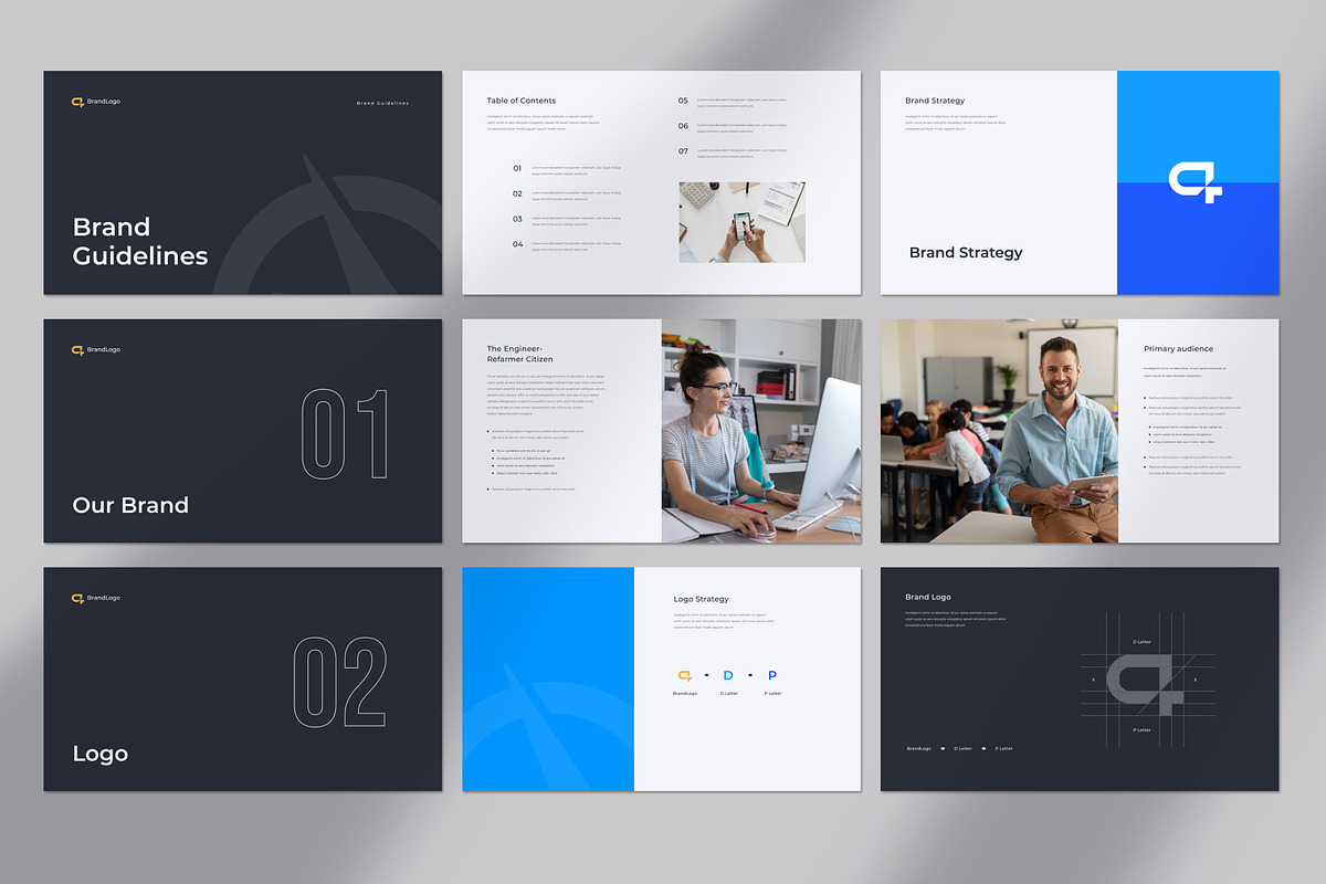Brand Guidelines, a Presentation Template by UpSolution (Photo 3 of 6)