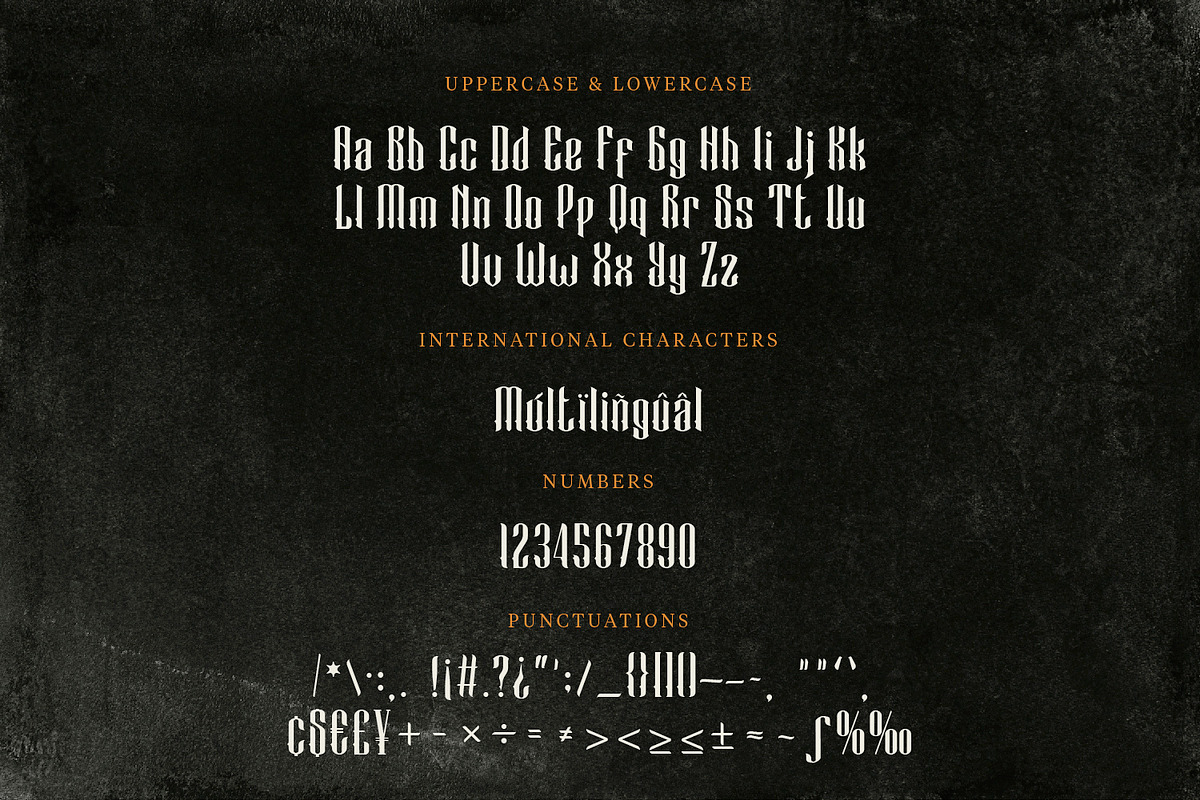 Black Cameo - With Bonus Ornaments, a Blackletter Font by creativemedialab (Photo 7 of 8)