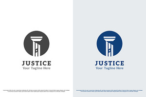 Justice Pillar Court Logo Design, a Branding & Logo Template by Morvana Crew