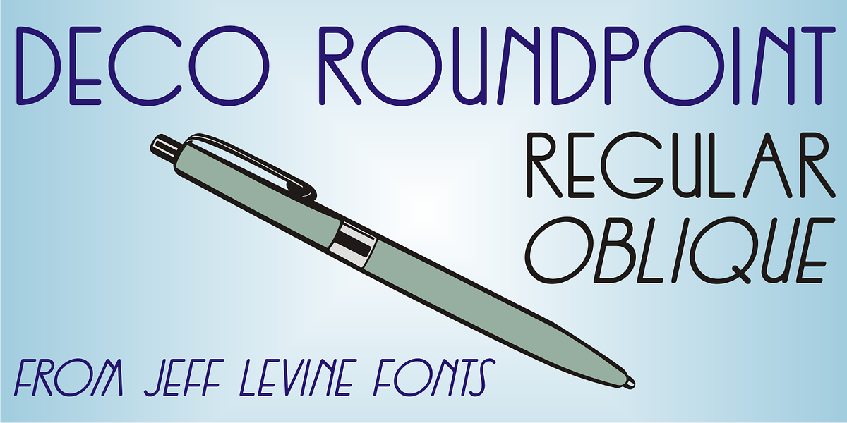 Deco Roundpoint JNL, a Sans Serif Font by Jeff Levine Fonts