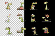 Whimsy Dino Clipart Set, an Animal Illustration by fashionaddict (Thumbnail 4 of 7)
