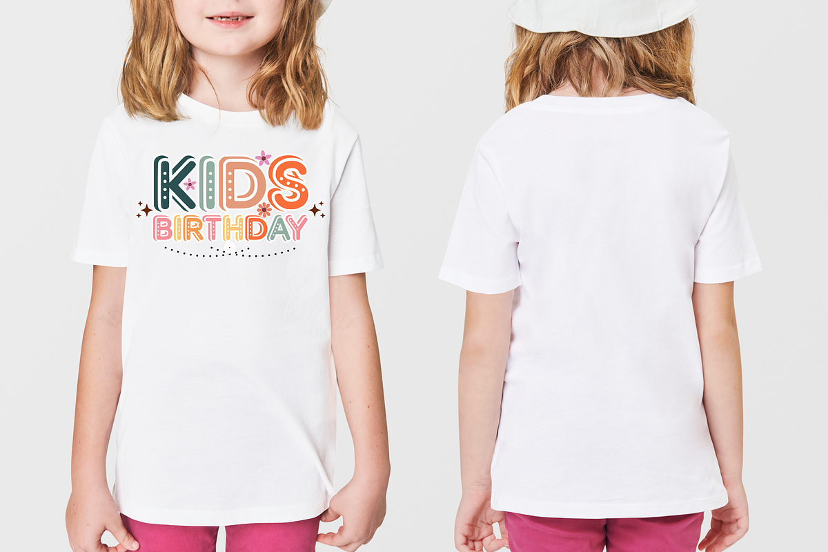 Kids Birthday - Birthday Font Types, a Font by KiddoGlyphs Studio (Photo 2 of 5)