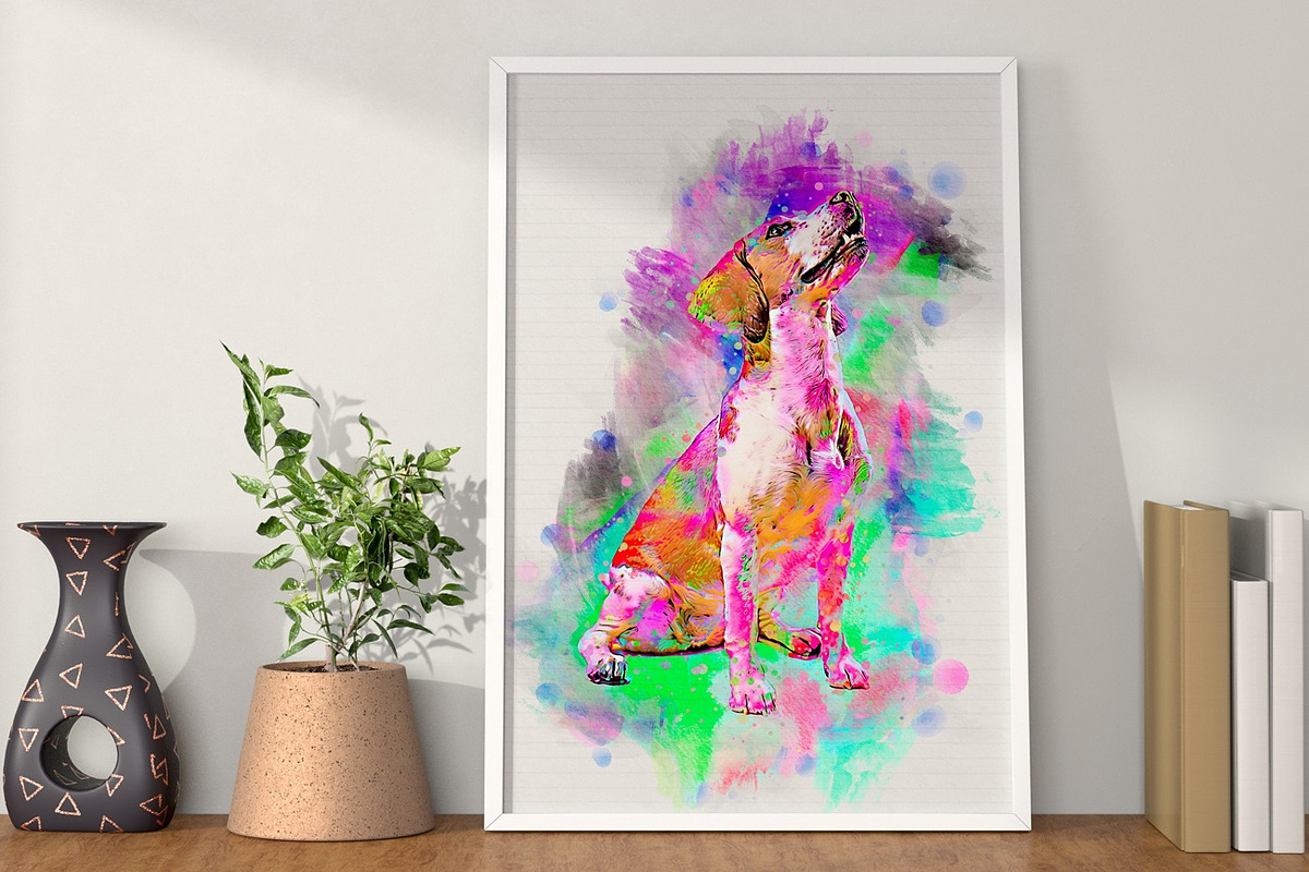 Pet Watercolor Art Plugin, an Action Add-On by MRI STUDIO (Photo 6 of 15)