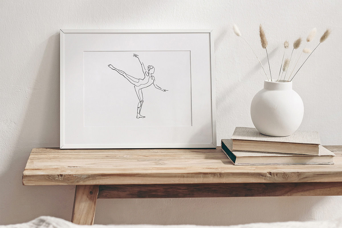 Human Figure One Line Art - Dancers