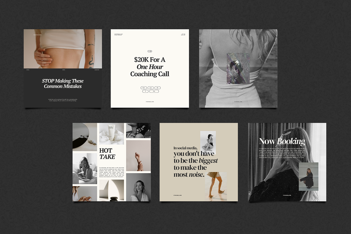 JOELLE Aesthetic Instagram Templates, a Social Media Template by Studio Mellow B (Photo 2 of 7)
