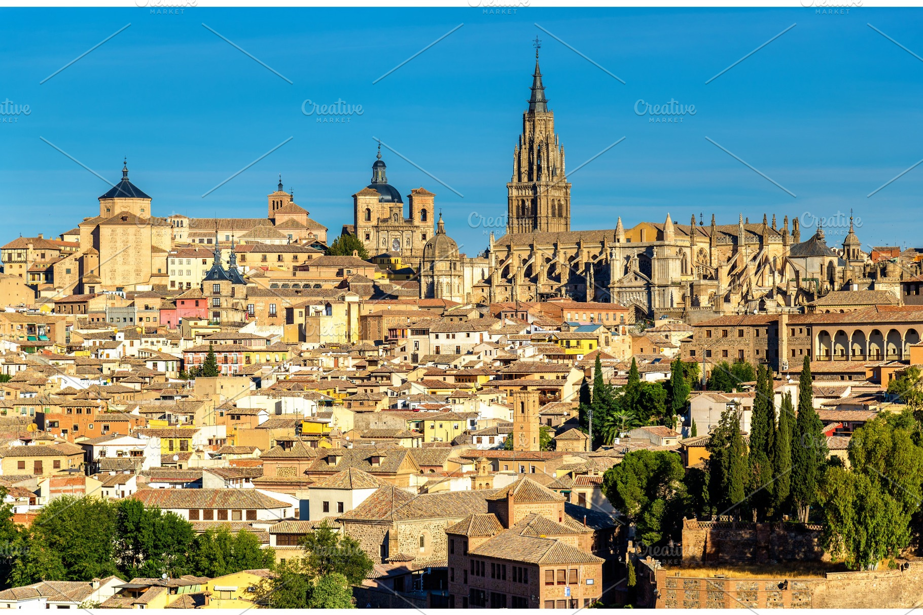 View of toledo with the cathedral spain stock photo containing toledo and, an Architecture Photo by Leonid Andronov