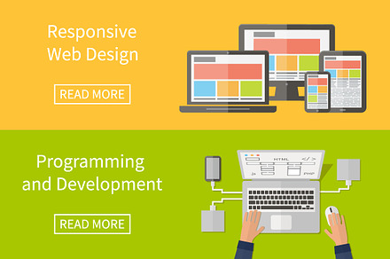 Web design and programming, flat
