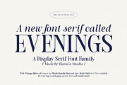 Evenings | Retro Vintage Serif Font, a Serif Font by HansCo Studio (Thumbnail 1 of 20)