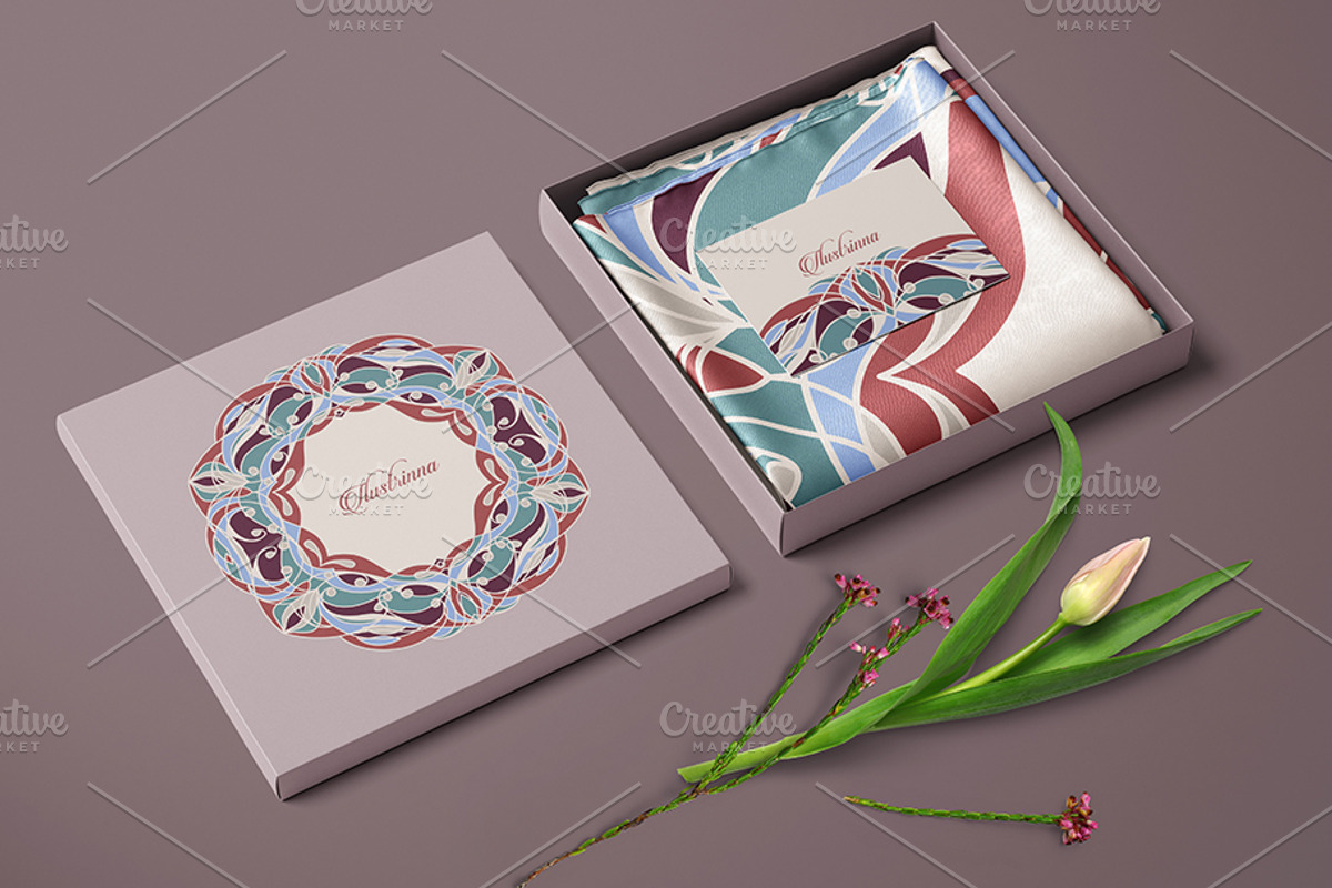 CAMEO - Hand-Drawn Silk Bandana, an Object Graphic by ilustrinna (Photo 7 of 8)