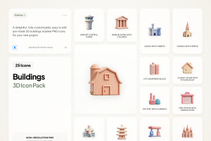 3D Building Icons, an Emoji Icon by River Visual