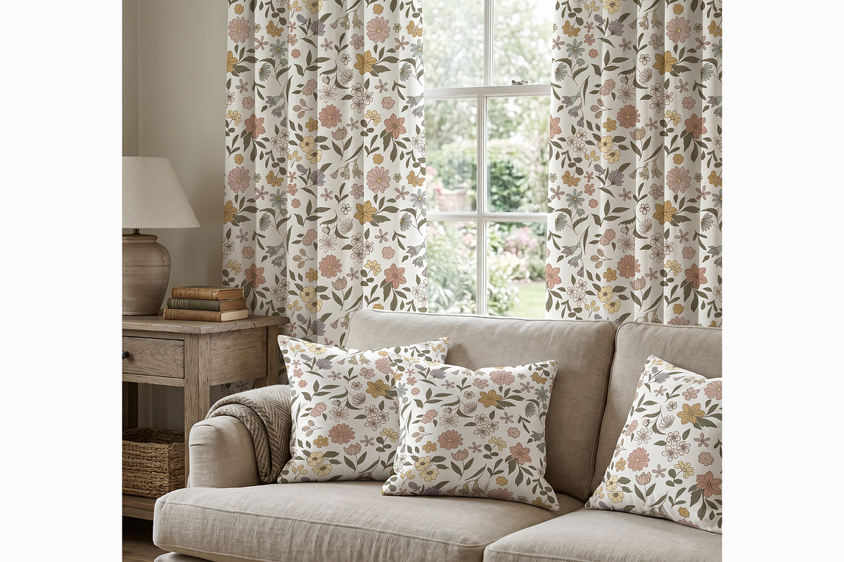 Cottage Blossoms Seamless Pattern, a Pattern Graphic by OwlAndFern (Photo 15 of 15)