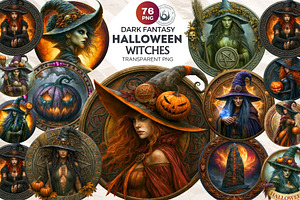 Halloween Witches Medaillons