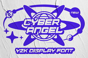 Cyber Angel Y2K Logo Font, a Sans Serif Font by HipFonts