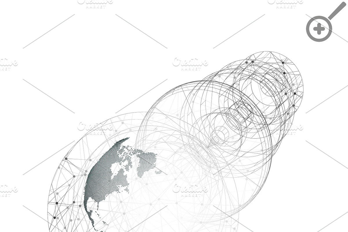 3D dotted world globes on white, a Decorative Illustration by VectorShop (Photo 9 of 9)