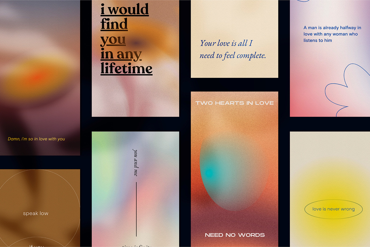 Love Quotes Aesthetics Vol II, a Social Media Template by Nurrehmet Studio (Photo 2 of 11)
