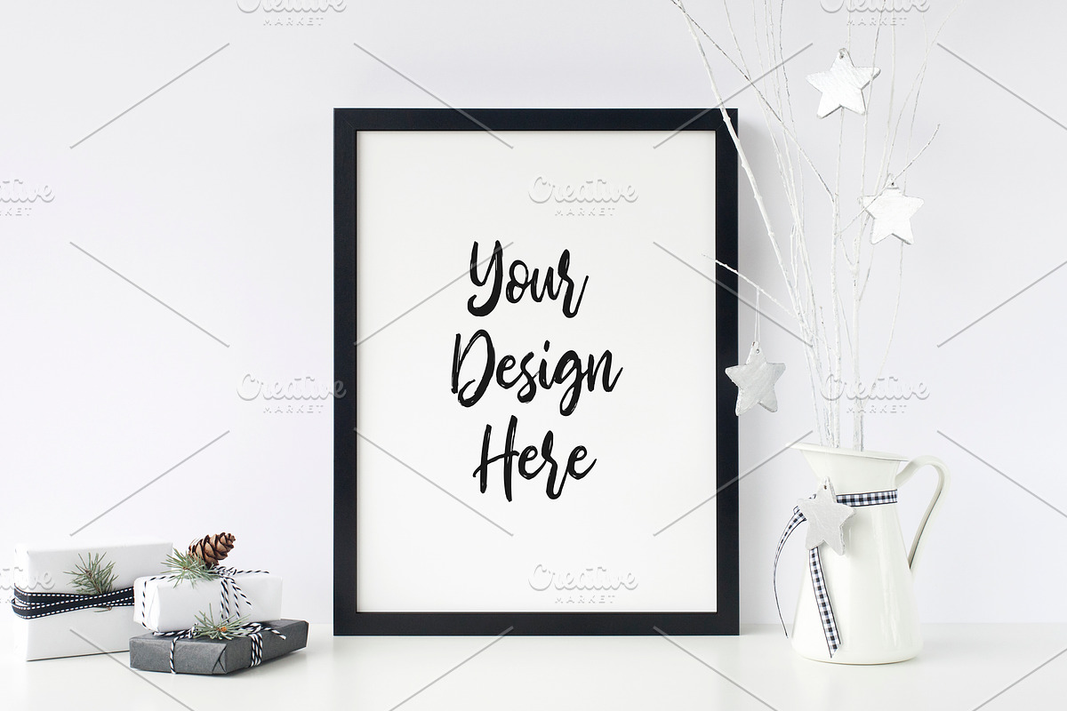 Christmas Scandinavian Mockup Bundle, a Print Template by Yuri-U (Photo 20 of 32)