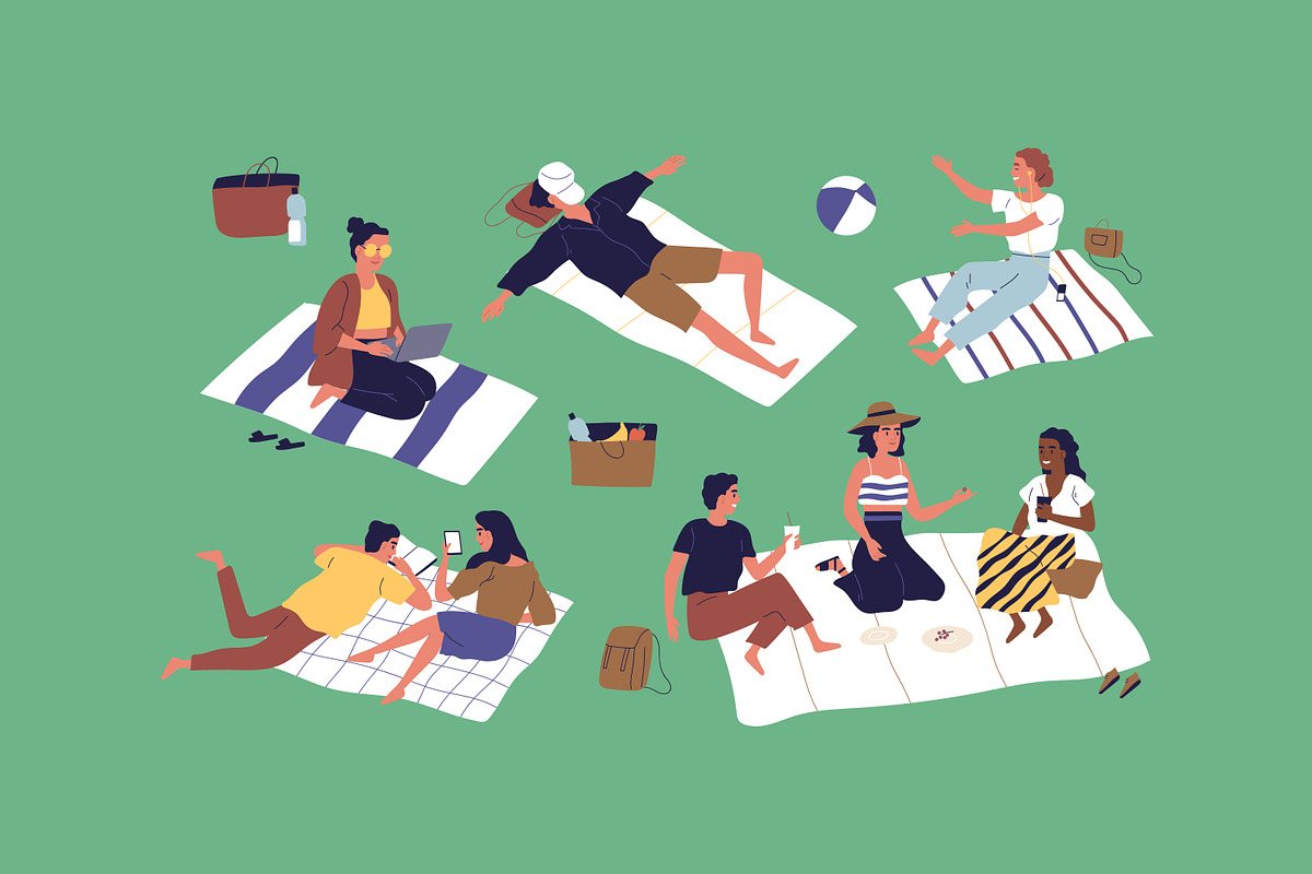People in summer city park, a Person Illustration by Good Studio (Photo 3 of 3)