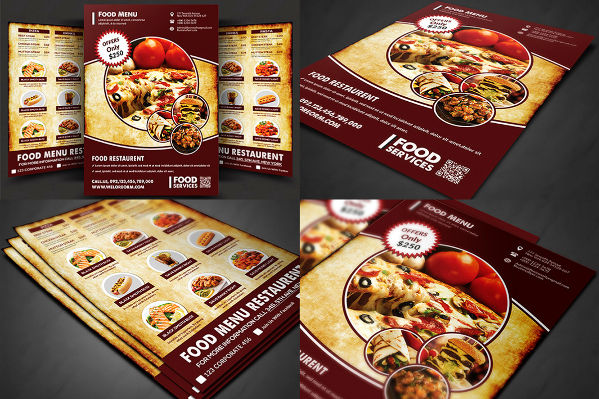 Food Menu Big Bundle, a Flyer Template by AfzaalGraphics (Photo 5 of 22)