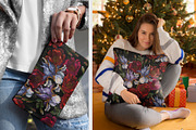 Blue irises and red roses, a Pattern Graphic by Matrioshka (Thumbnail 4 of 6)