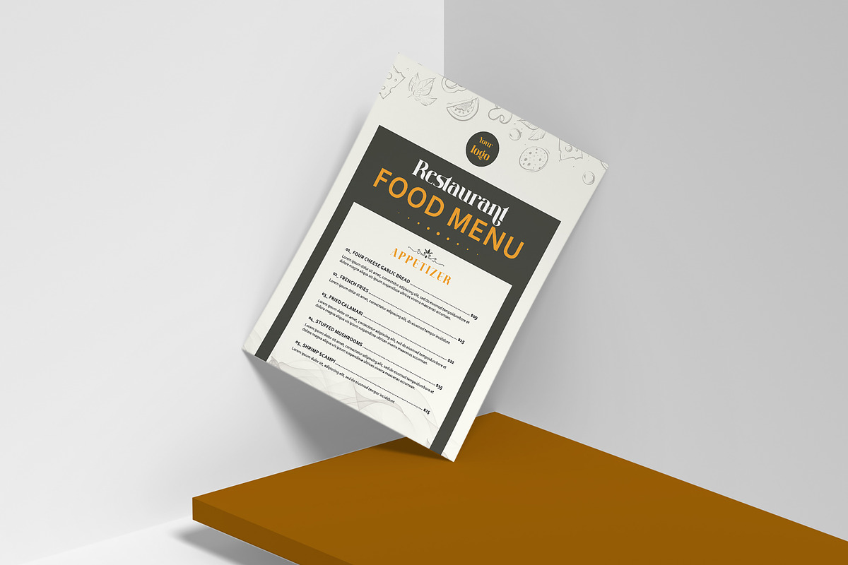 Restaurant Food Menu, a Flyer Template by crazyOWL (Photo 4 of 5)