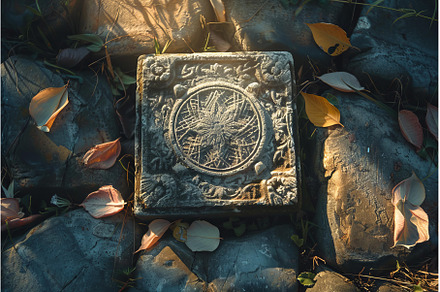 Ornamental stone artifact covered, an Architecture Photo by Ylivdesign