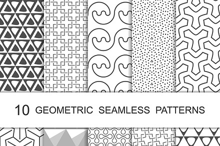 Seamless Geometric Patterns Set 10