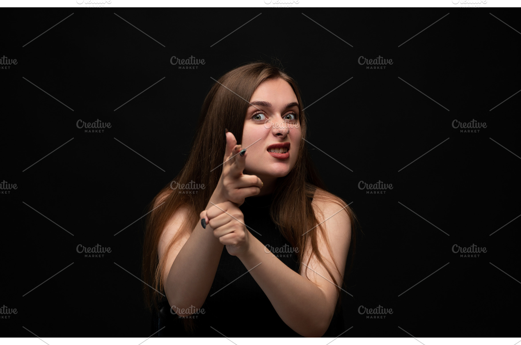 Young woman expressing anger and, a Person Photo by volodymyrshtun13795