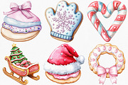 Christmas Pastel Cookie Clipart, an Illustration by Canvas Craft (Thumbnail 2 of 8)