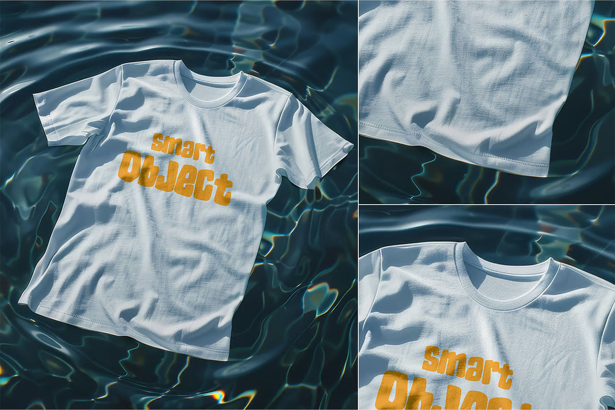 White T-Shirt Mockup on Water, a Shirt Mockup by zphotographystudio (Photo 4 of 4)