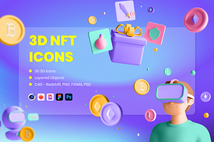 3D NFT Icons