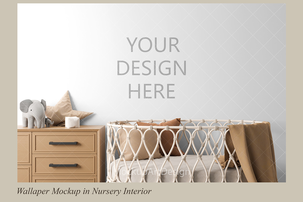 Nursery Wallpaper Mockup, a Product Mockup by MockupArtDesign (Photo 1 of 4)