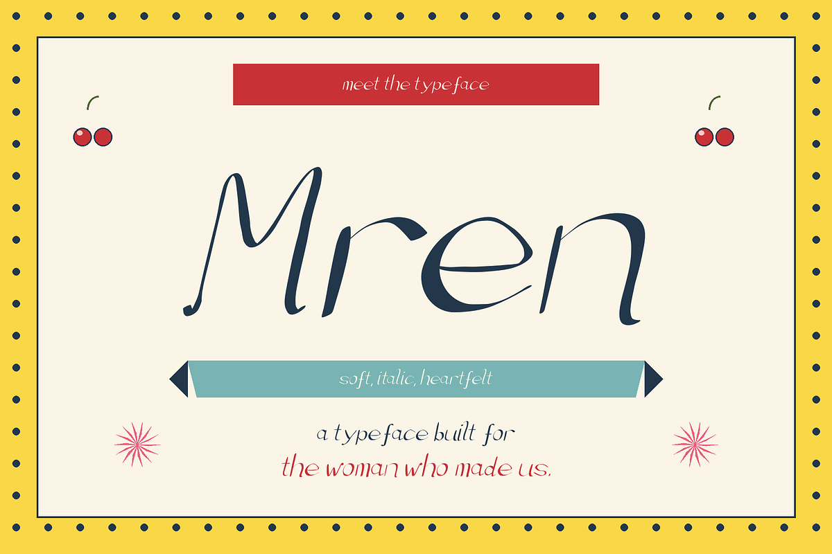 Mren — Elegant Italic Script, a Handwritten Font by Lettra Studio (Photo 1 of 17)