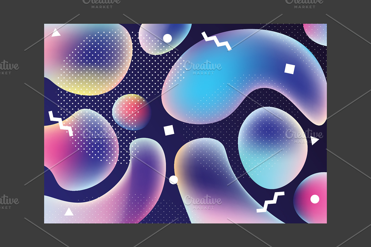 3 neon compositions + cards, a Texture Graphic by pixelwerk (Photo 2 of 5)
