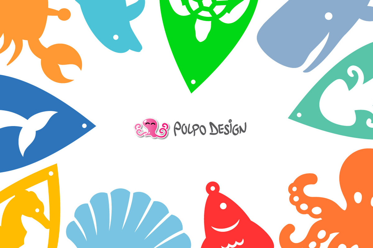 Sea Earrings SVG, Eps, Dxf and Png, an Object Graphic by PolpoDesign (Photo 2 of 3)