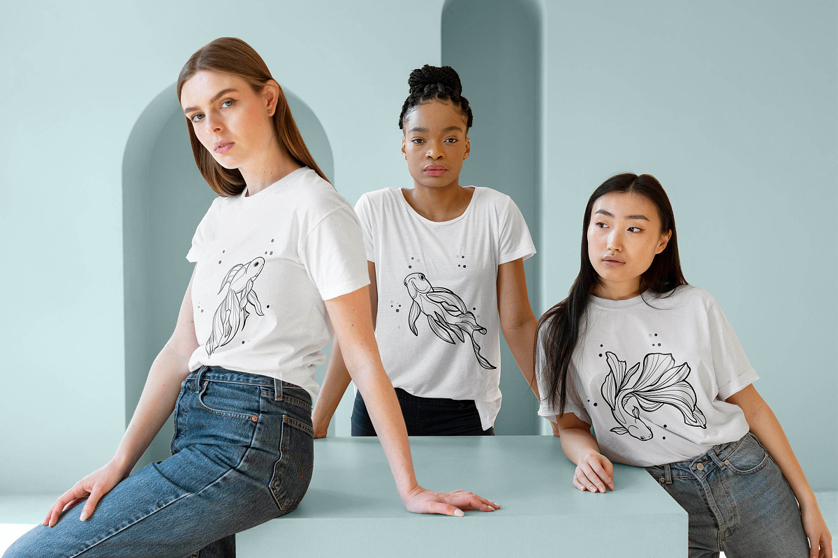 Fishes. Line art collection, an Animal Illustration by DamriNa art (Photo 5 of 5)