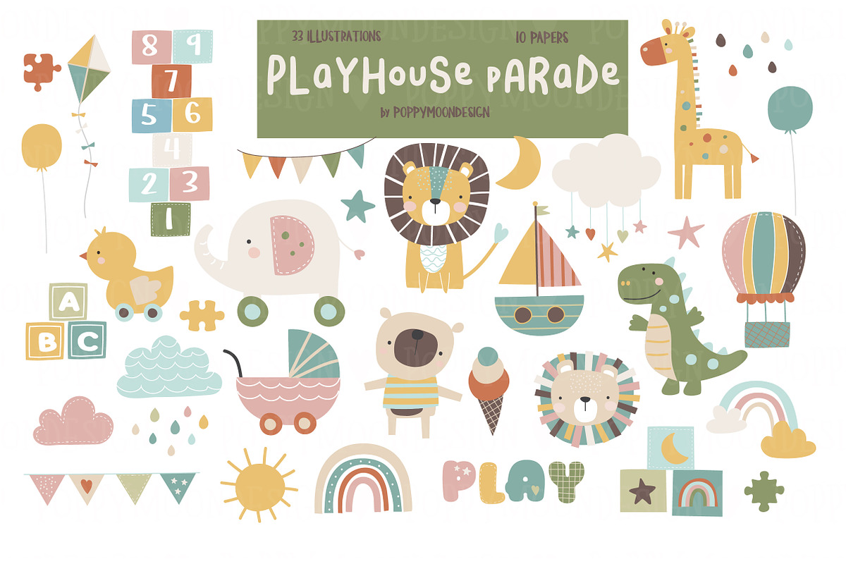 Playhouse parade set, an Education Illustration by Poppymoondesign (Photo 1 of 5)
