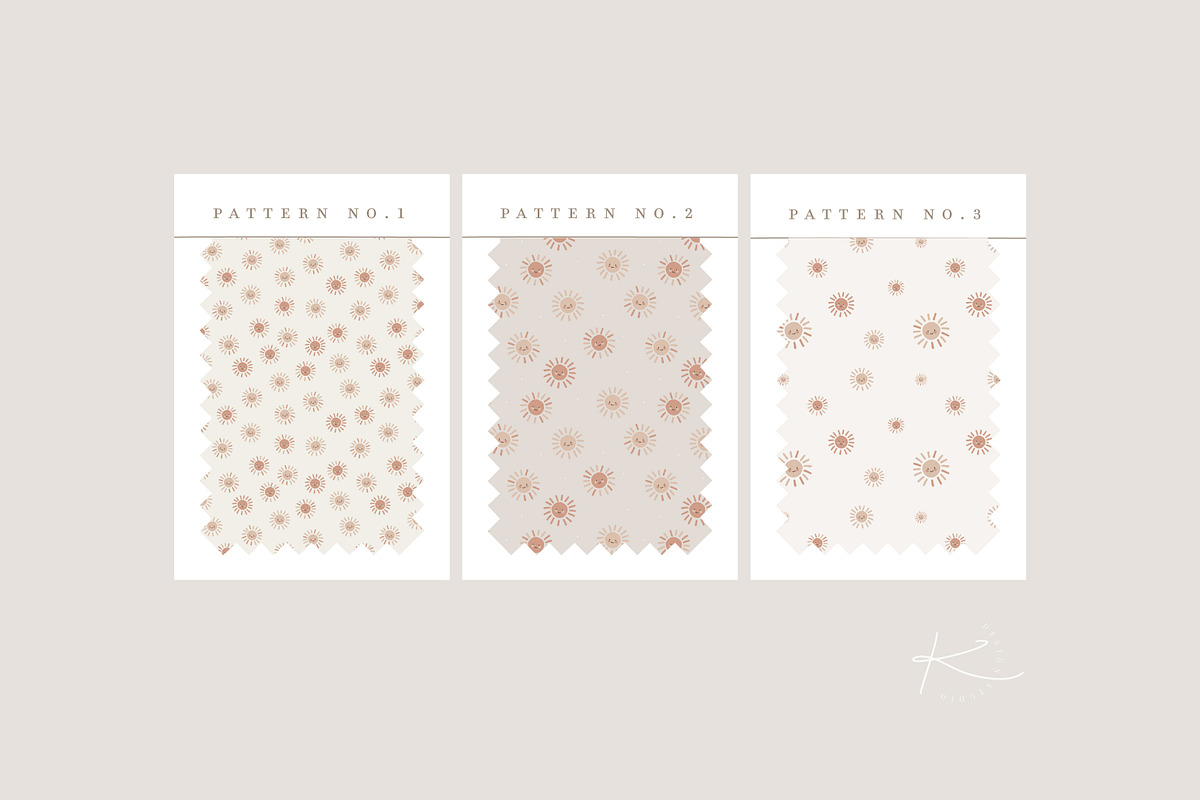 Seamless Sun Pattern / vector + png, a Pattern Graphic by KruthDesign