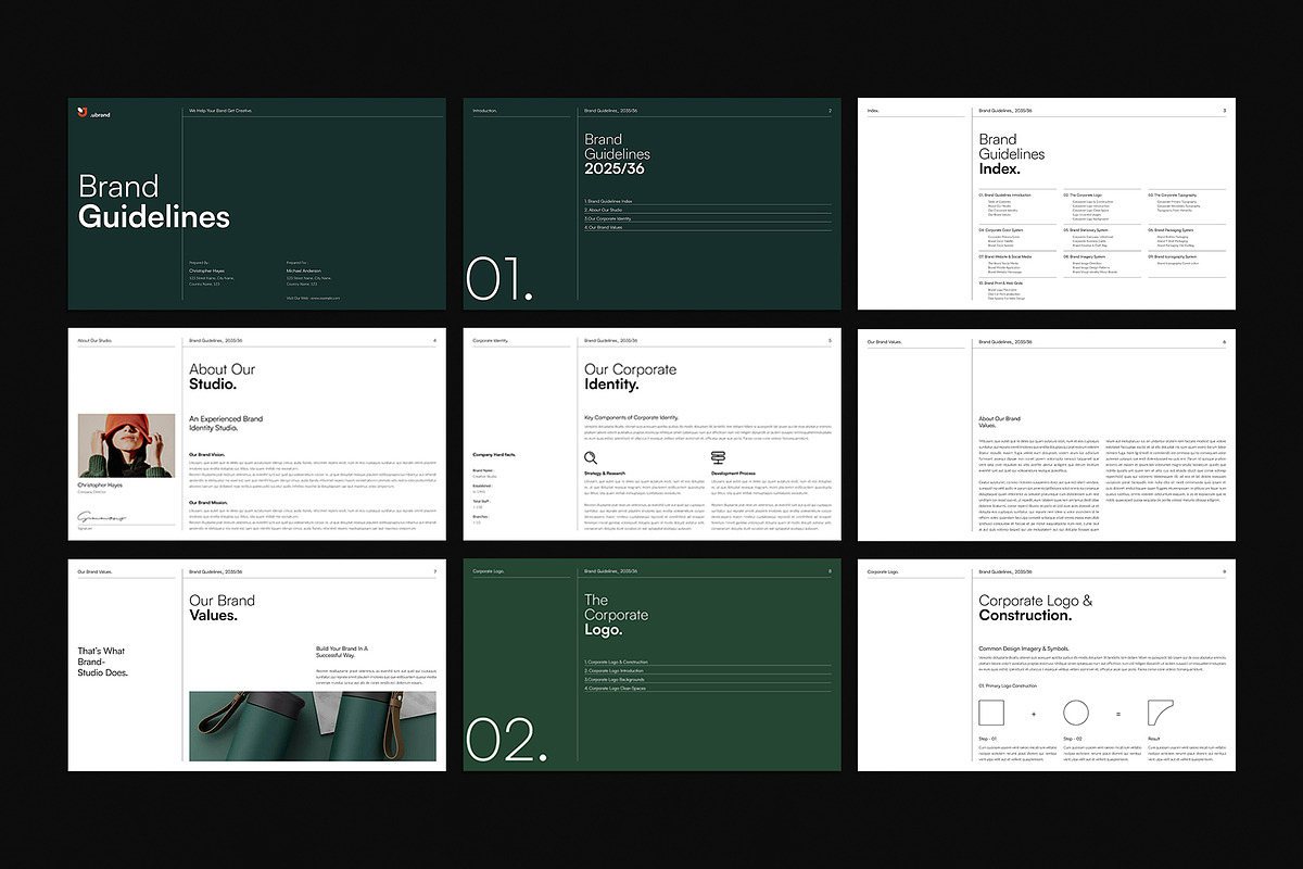 Brand Guidelines Presentation Layout, a Presentation Template by DesignCrest (Photo 16 of 21)
