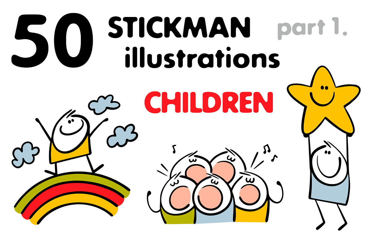 Cartoon children set 1., a Person Illustration by eka panova (Photo 1 of 6)