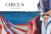 Watercolor Circus Clipart Set, a Seasonal Illustration by ArtCreationsDesign (Thumbnail 8 of 8)