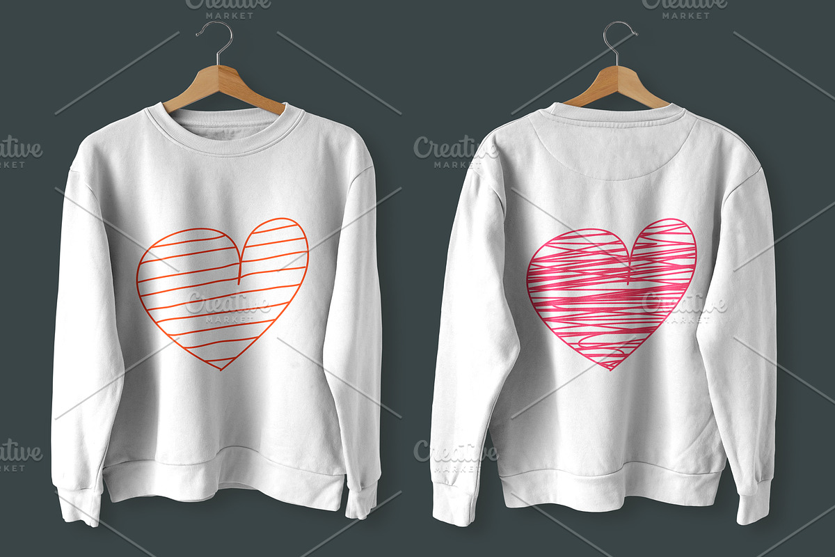 Color drawing hearts in doodle style, an Object Illustration by ExpressShop (Photo 4 of 5)