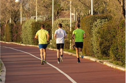 Men jogging on the street on the, a Sports & Recreation Photo by Barcelona_dreams