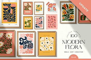 Modern Flora. 2 Wall Art Creator