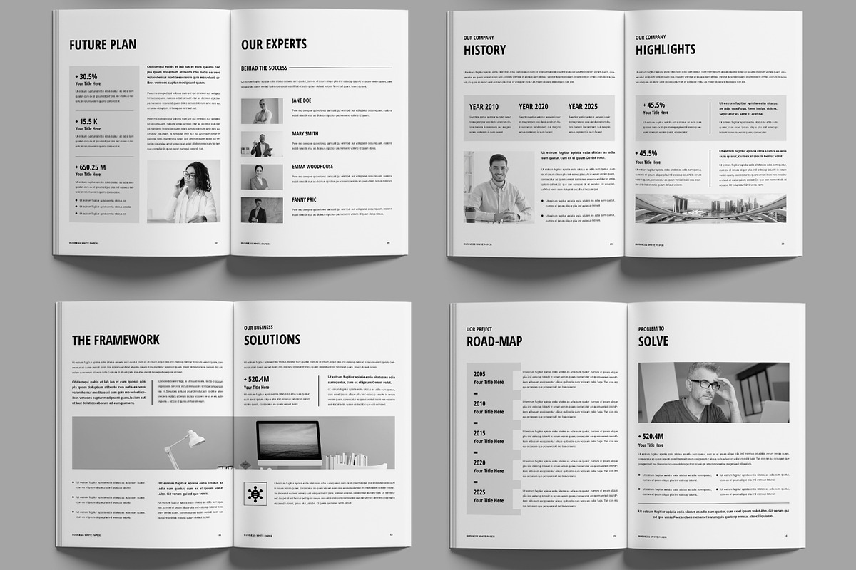 White Paper Layout Design Template | Creative Market