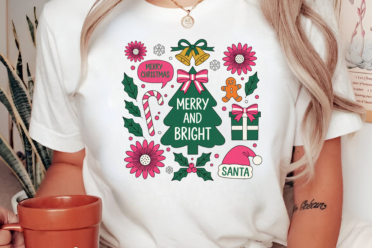 Merry and Bright Christmas Hand Draw, an Illustration by Libby Wishes (Photo 6 of 8)