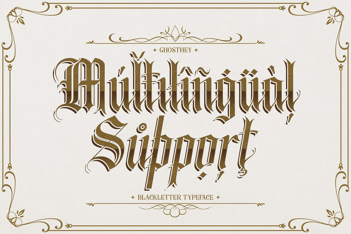 Ghosthey Typeface, a Blackletter Font by alit design (Photo 12 of 15)